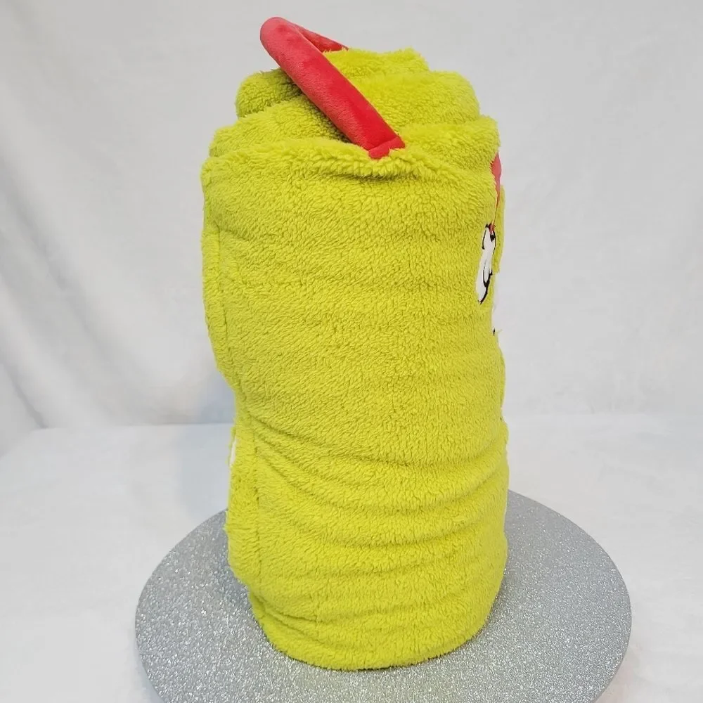 Snowpinions Angry Santa Grinch Throw Blanket Dr Seuss Portable 60 x 45 New